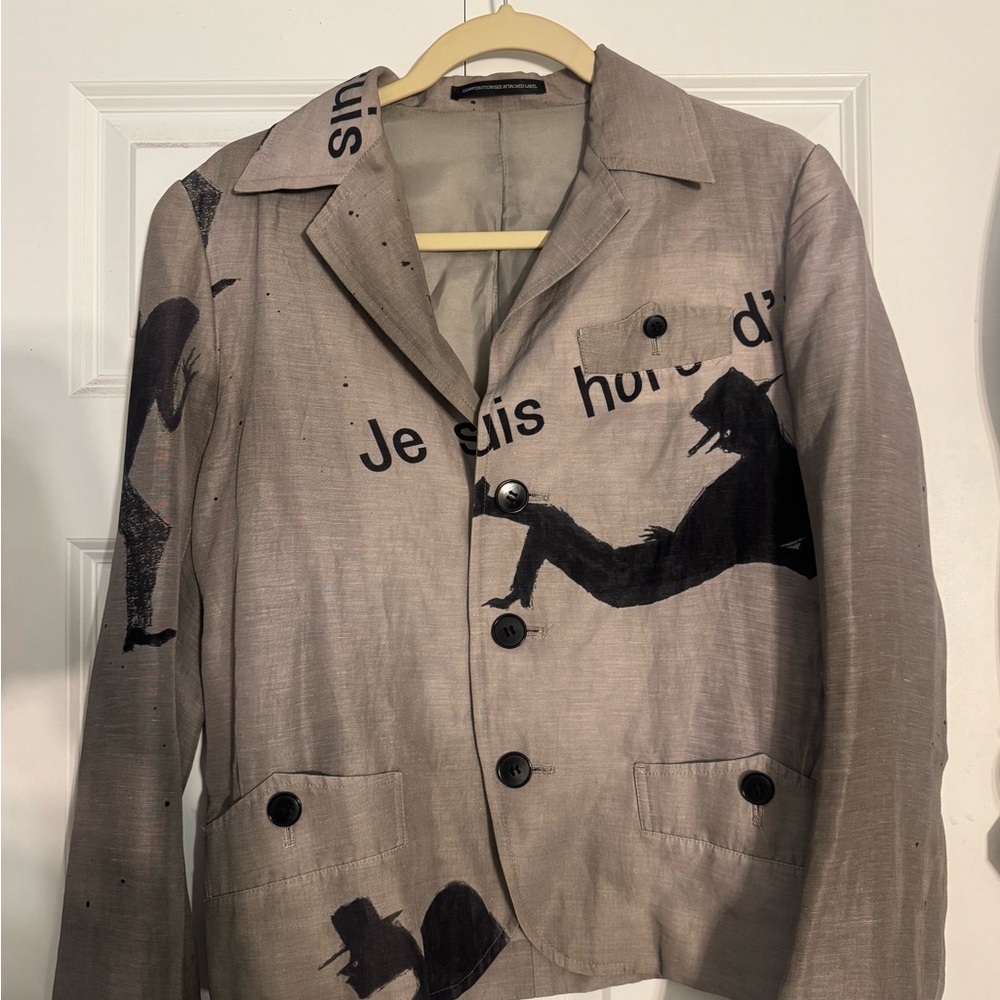 Y's by Yohji Yamamoto Vintage Hat Actress Gray Blazer